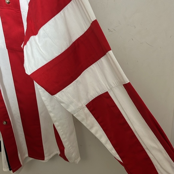Scully American Flag Embroidered Western Long Sleeve Shirt Sz XXL - Picture 7 of 11